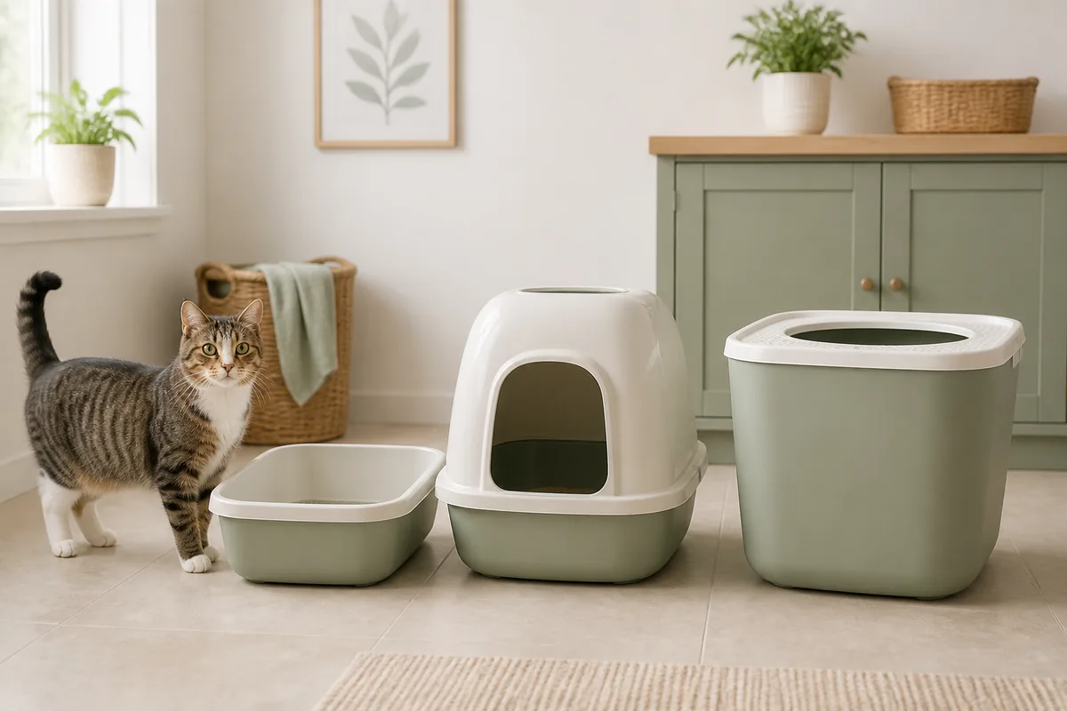 形の異なる猫トイレ